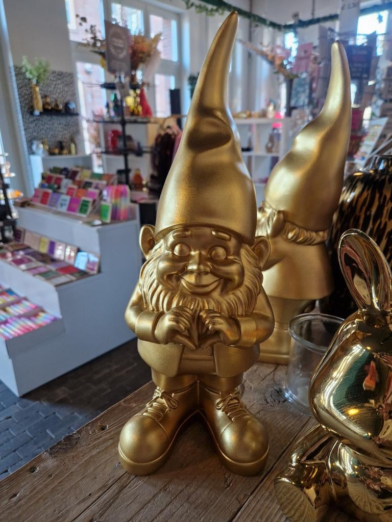 Kabouter Love goud 25cm Nieuw, Nieuw, Ophalen of Verzenden, X, X