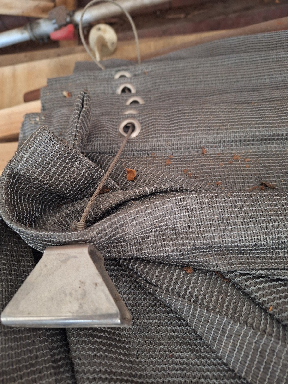 Nesling harmonica schaduwdoek 5x3,70m, Ophalen