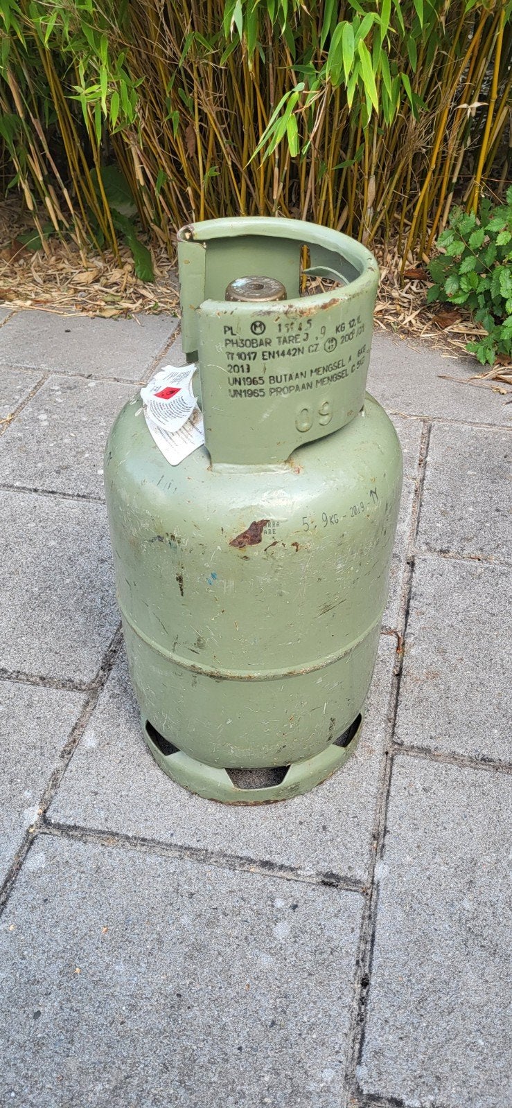 Volle gasfles, standaart aansluiting., Ophalen, Gebruikt