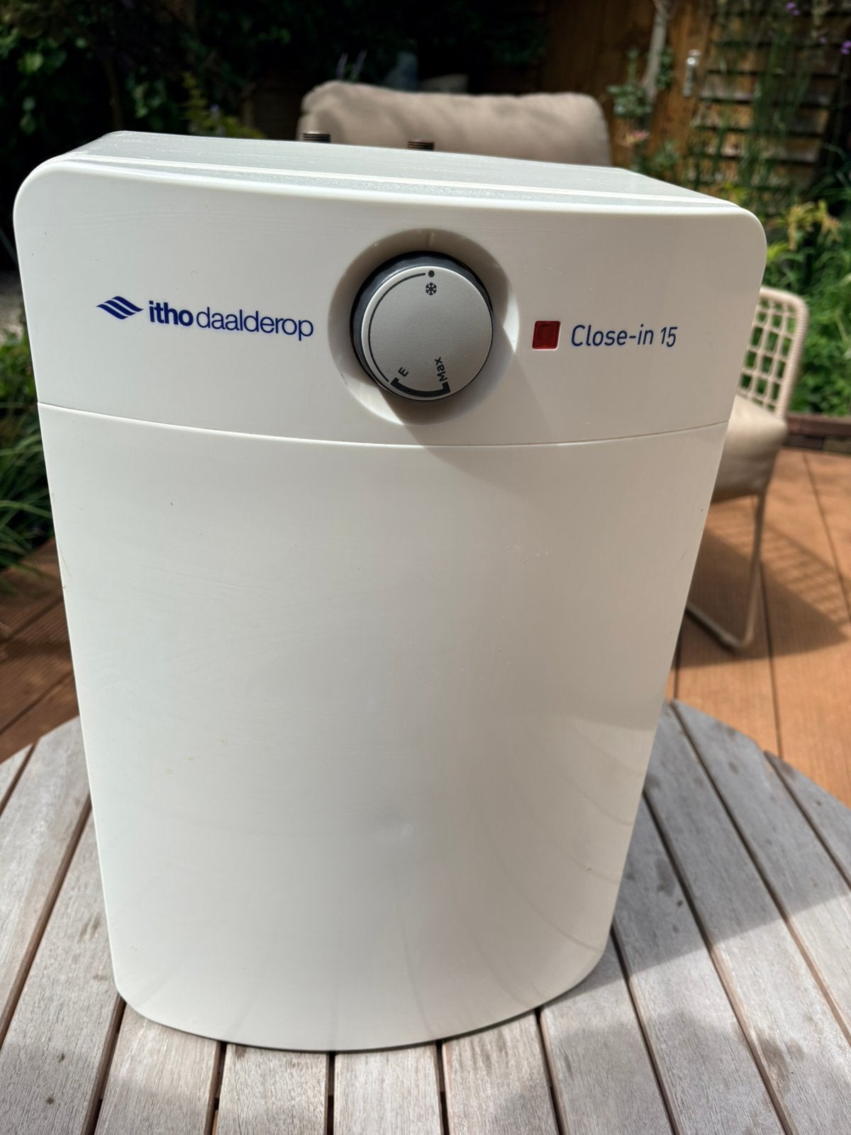 Goed werkende Itho Daalderop close-in boiler 15 liter, Doe-het-zelf en Verbouw, Geisers en Boilers, Ophalen, Aardgas, Boiler, Zo goed als nieuw
