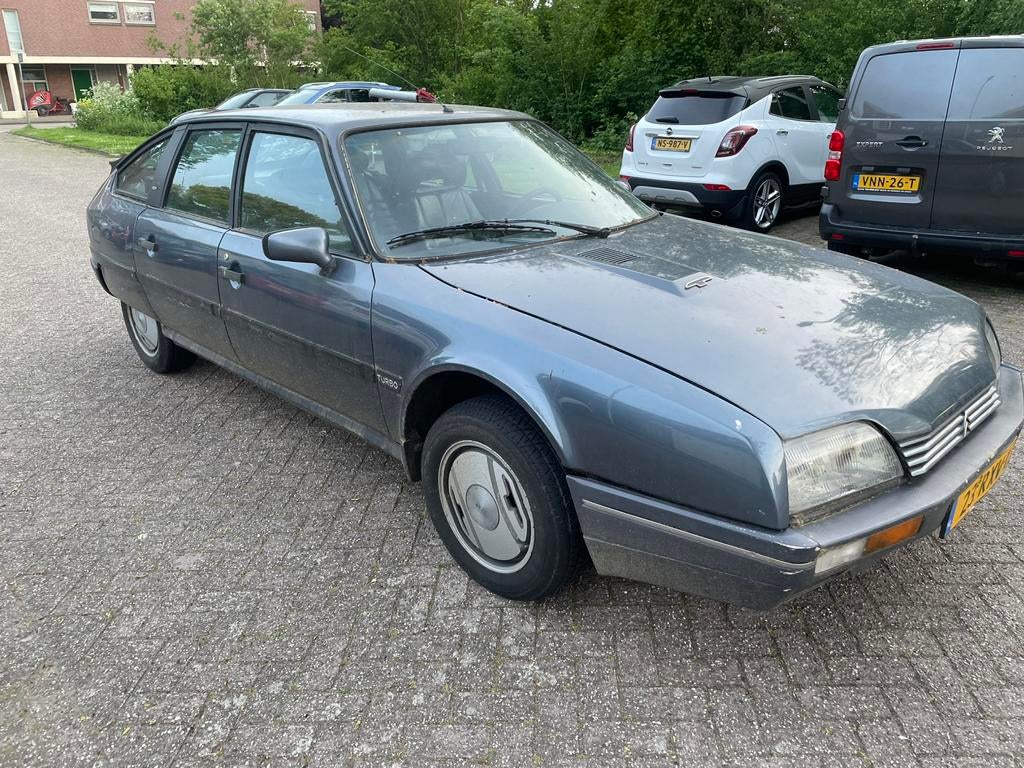 Te koop Citroen CX GTI Turbo 2 bouwjaar 1987 schuurvondst, Auto's, Oldtimers, Voorwielaandrijving, Metallic lak, Zwart, Citroën