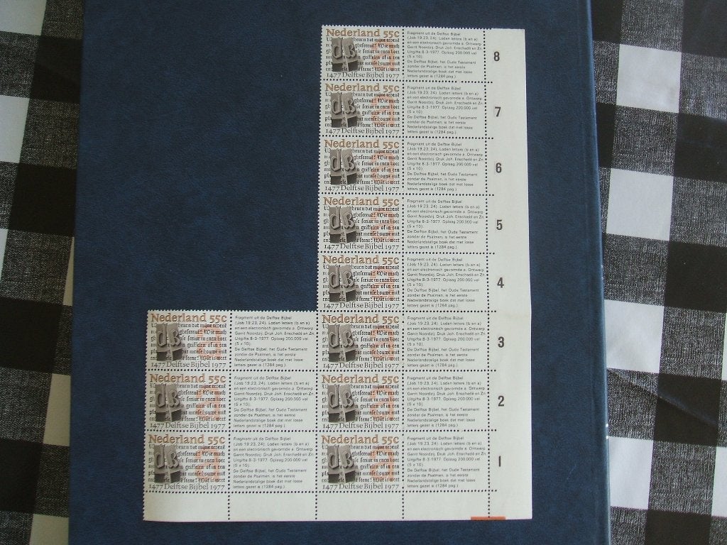 Nederland veldeel 1977 postfris bijbel, Ophalen of Verzenden, Postfris