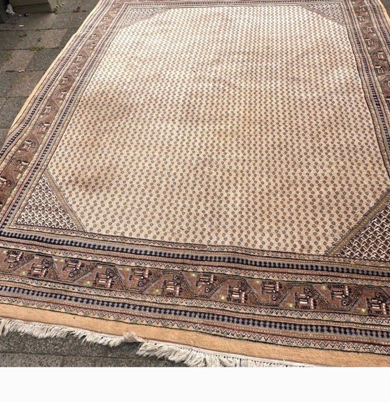 Handgemaakt Perzisch tapijt Mir 300x200 cm, Huis en Inrichting, Beige, Ophalen of Verzenden, Zo goed als nieuw, 200 cm of meer