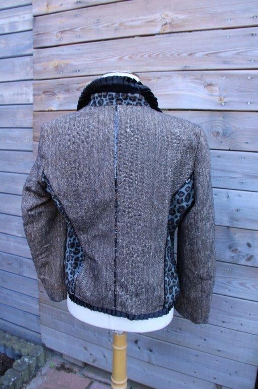 Jasje bruin/ zwart Harmut Leetink mt 40 Vaste prijs OPRUIMI, Kleding | Dames, Maat 38/40 (M), Bruin, Verzenden, HArmut Leetink