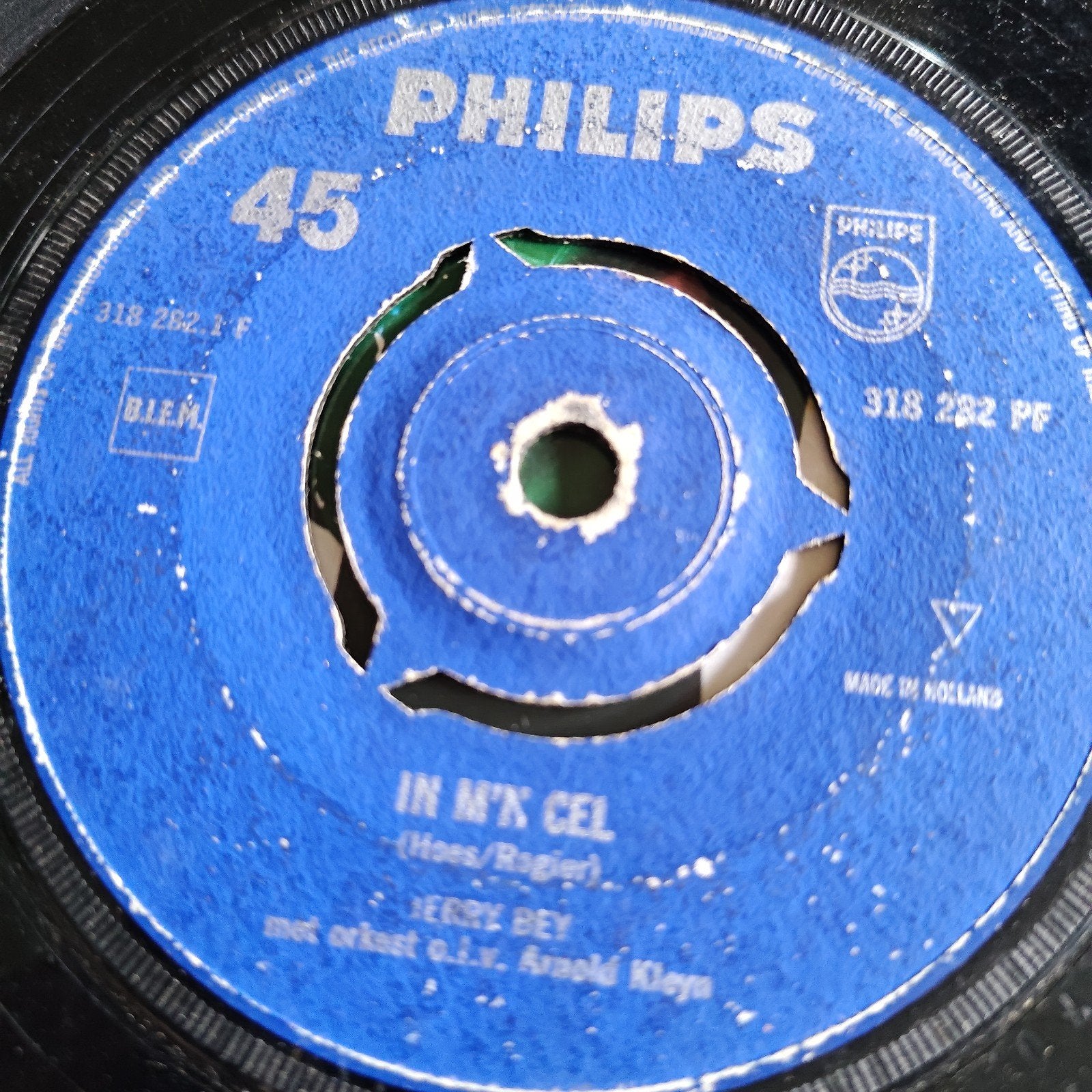 Jerry Bey - In M'n Cel / Er Staat In M'n Tuin (Philips 45), Cd's en Dvd's, Gebruikt, 7 inch, Ophalen of Verzenden, EP