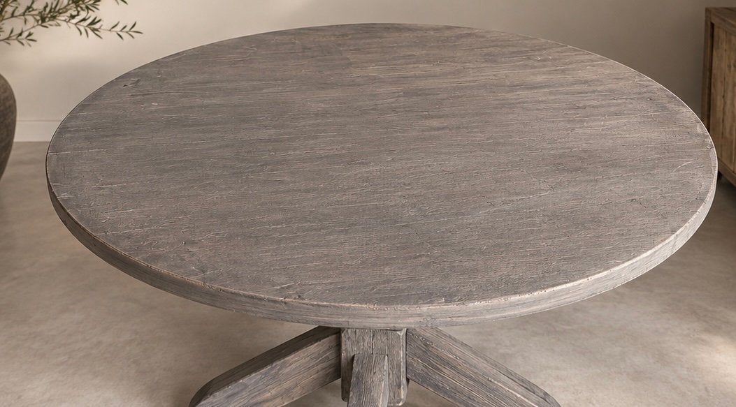 Sober | Landelijke Eikenhouten | Eettafel | 120cm, Ophalen of Verzenden, Zo goed als nieuw, Rond, 100 tot 150 cm