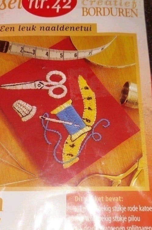 creatief borduurpakketje nr 42 met dmc, Ophalen of Verzenden, Nieuw, Handborduren, Borduurpakket