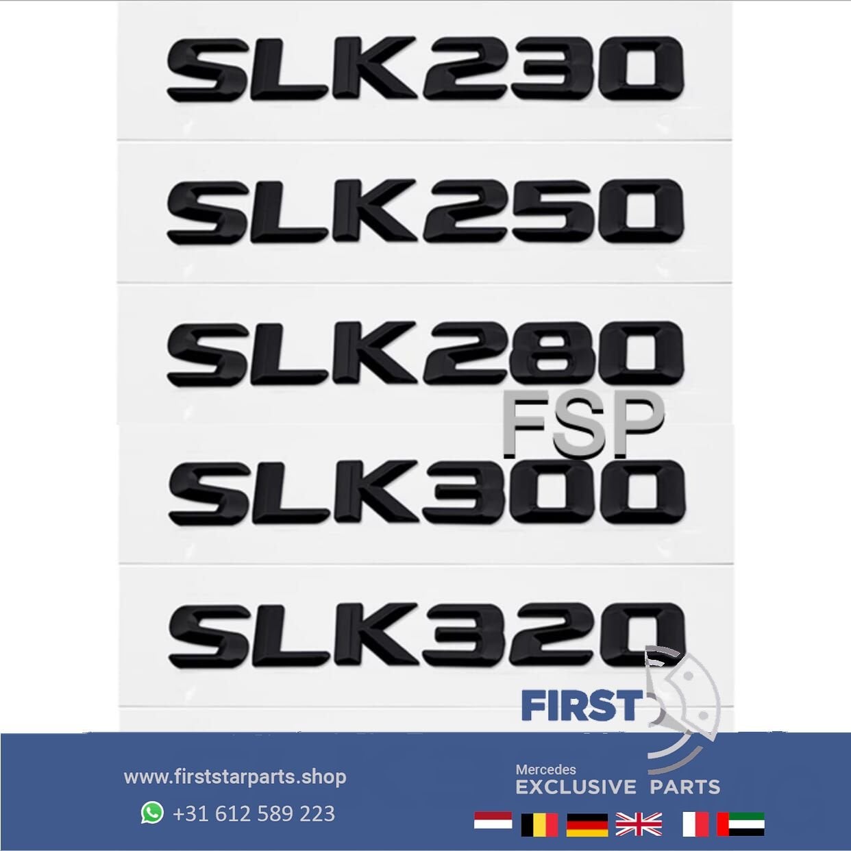SLK LOGO KOFFERBAK EMBLEEM ACHTERKLEP BADGE Mercedes SLK200