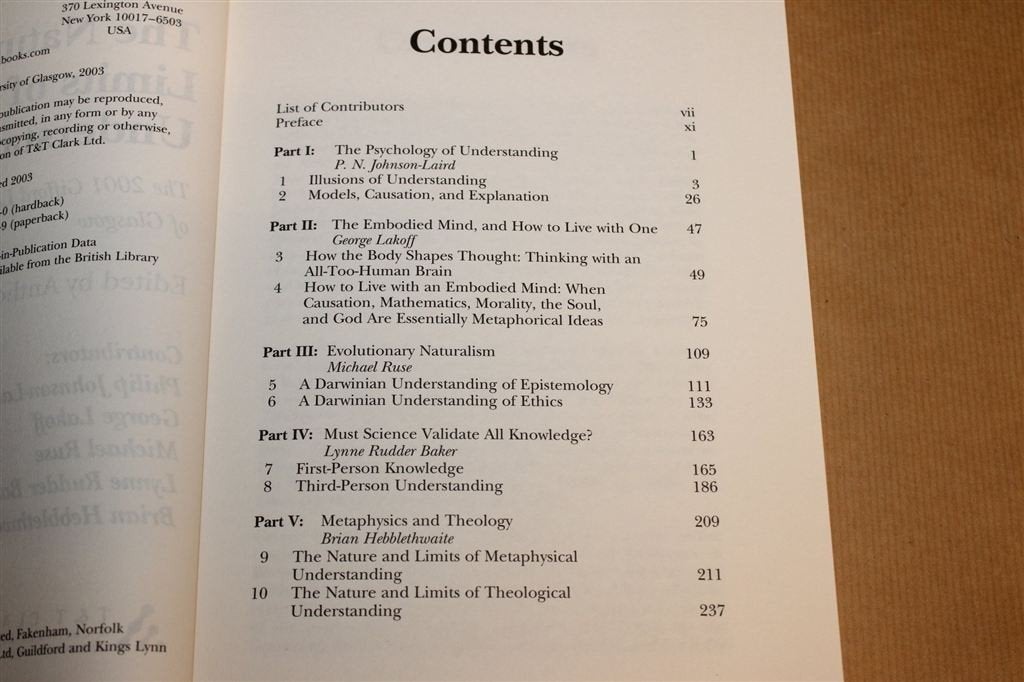 The Nature and Limits of Understanding — Gifford Lectures, Ophalen of Verzenden, Gelezen