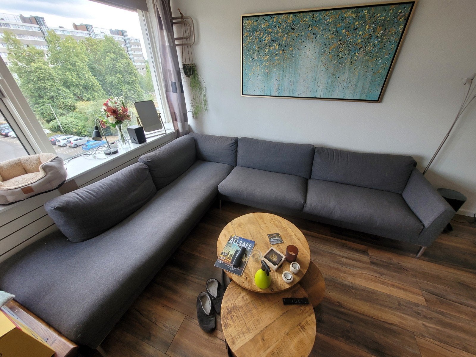 Design on Stock Heelz hoekbank met chaise longue, Huis en Inrichting, Banken | Bankstellen, Ophalen, Modern design, Gebruikt, Hoekbank