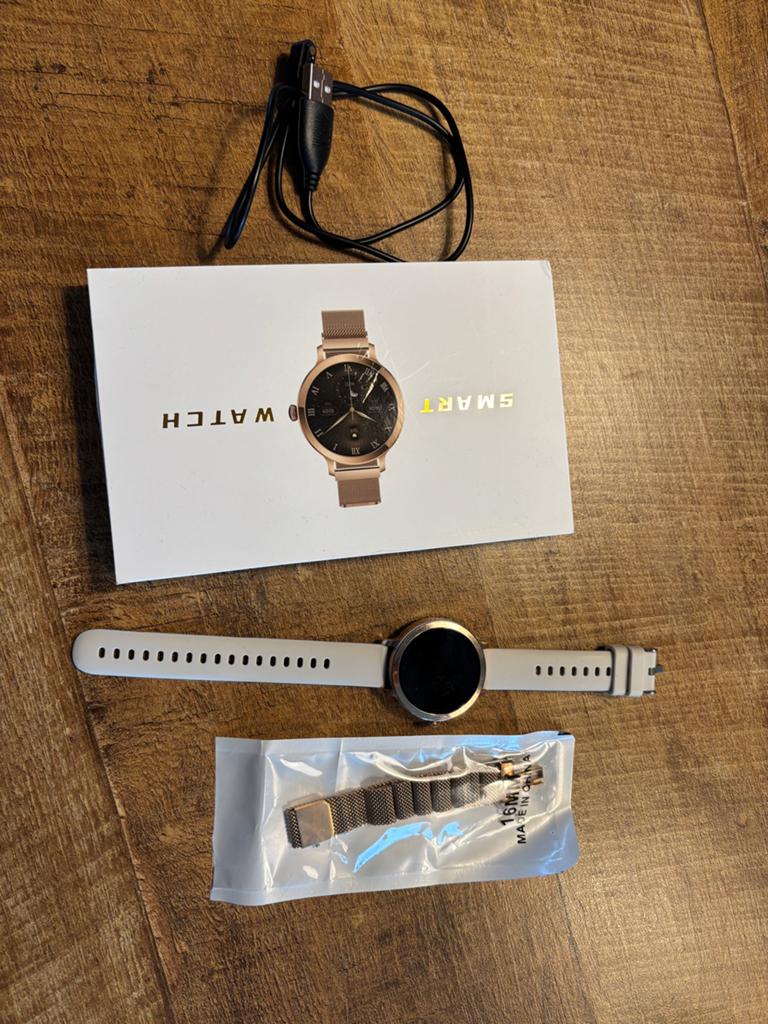 Smartwatch dames, Sieraden, Tassen en Uiterlijk, Smartwatches, Ophalen of Verzenden, Nieuw, Zwart, Android