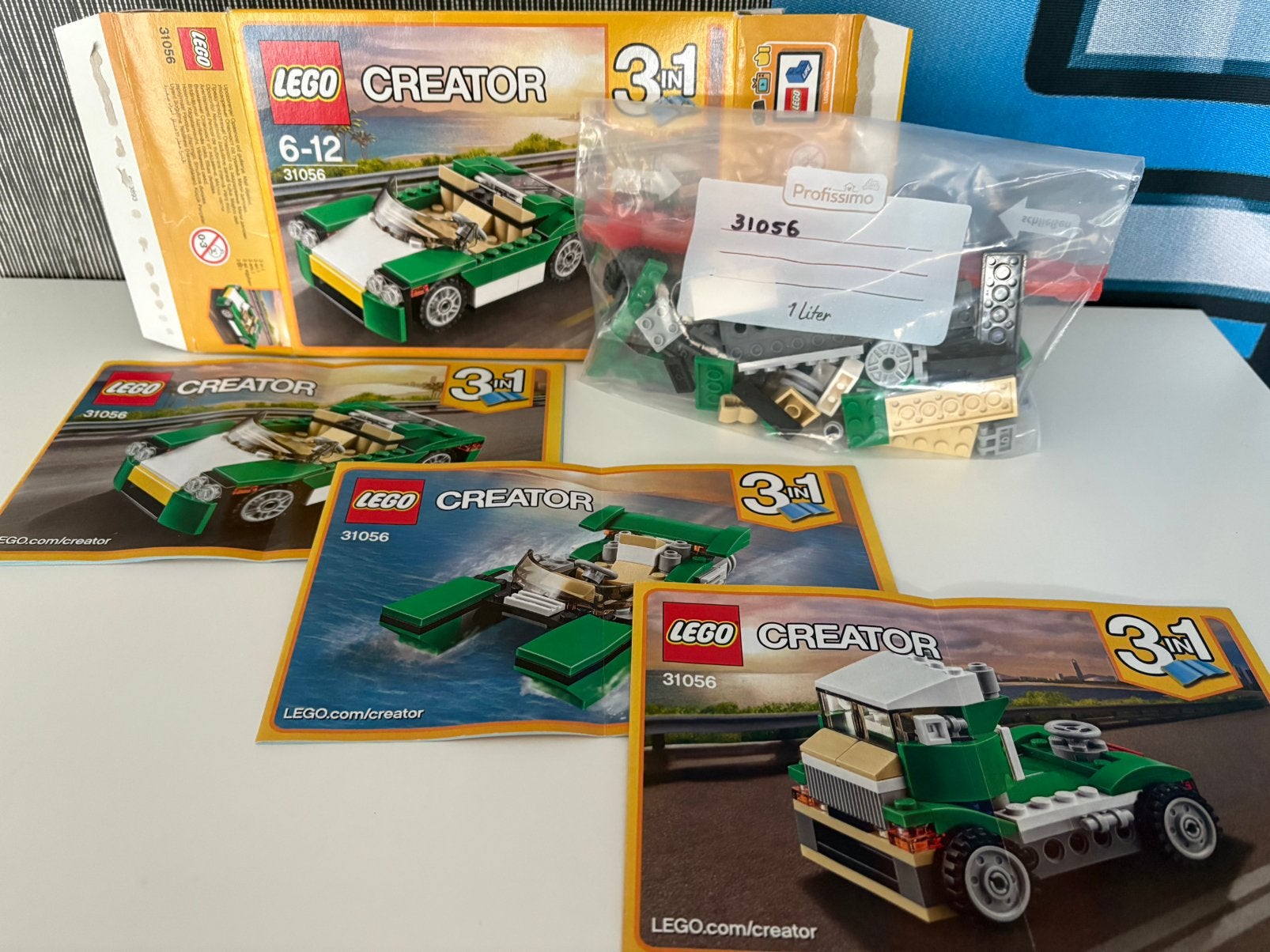 LEGO creator 31056 groene auto 3 in 1, Compleet, Lego, Ophalen of Verzenden, Zo goed als nieuw