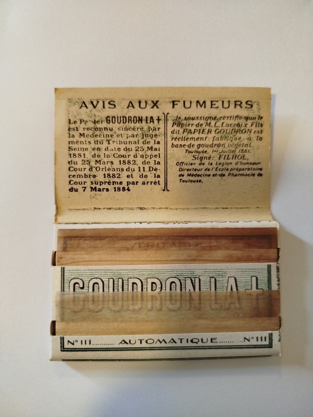 Vintage Goudron La+ Vloeitjes - Zeldzaam verzamelobject, Ophalen of Verzenden, Gebruikt, Overige typen