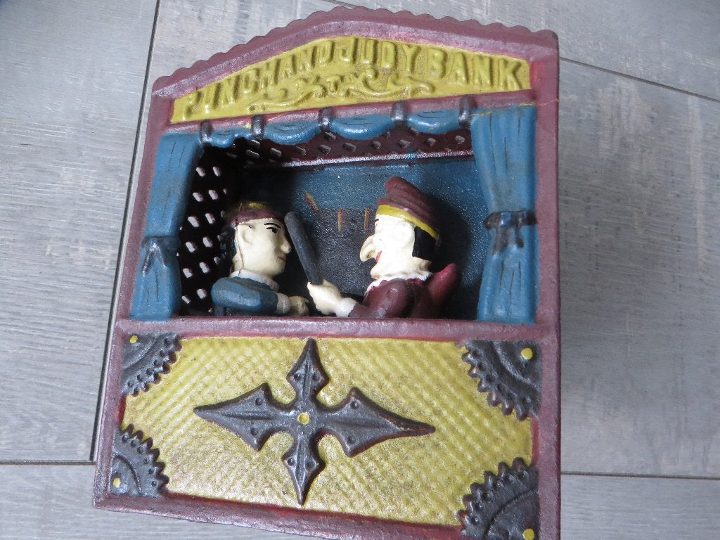 Gietijzeren spaarpot Jan Klaassen en Katrijn, Verzenden, Zo goed als nieuw, Metaal of Blik, Strip- of Tekenfilmfiguur