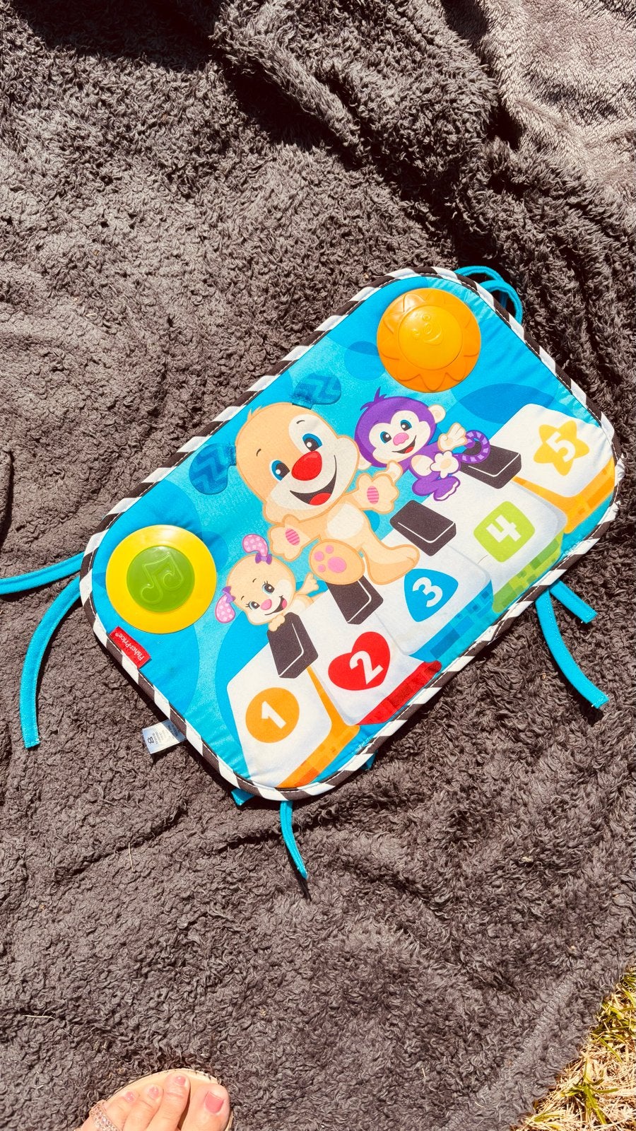Baby speelgoed set: Fisher-Price piano, rammelaars, etc., Ophalen of Verzenden, Gebruikt, Overige typen, Met licht