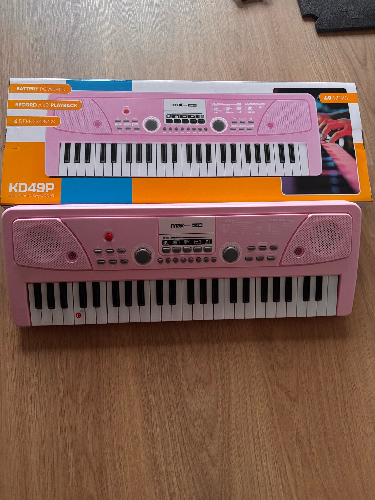 Max KD49P Elektronisch Keyboard - Roze, 49 Toetsen, Ophalen of Verzenden, Zo goed als nieuw, 49 toetsen, Overige merken