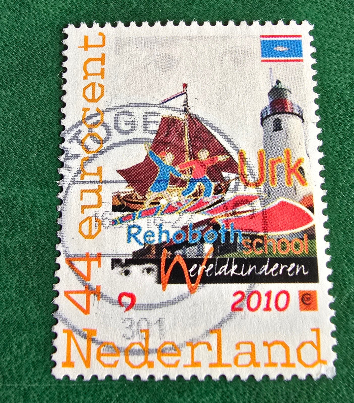 Kv173 pers. 2010 Postzegel Urk Rehobothschool Wereldkinderen, Ophalen of Verzenden, Na 1940, Gestempeld