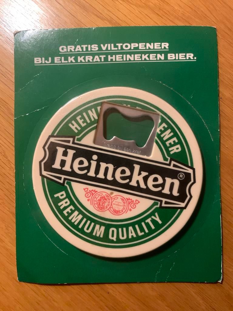 Oude Heineken Bier 🍺 Viltopener vorm van bierviltje nieuw, Verzamelen, Biermerken, Nieuw, Flesopener, Heineken, Ophalen of Verzenden