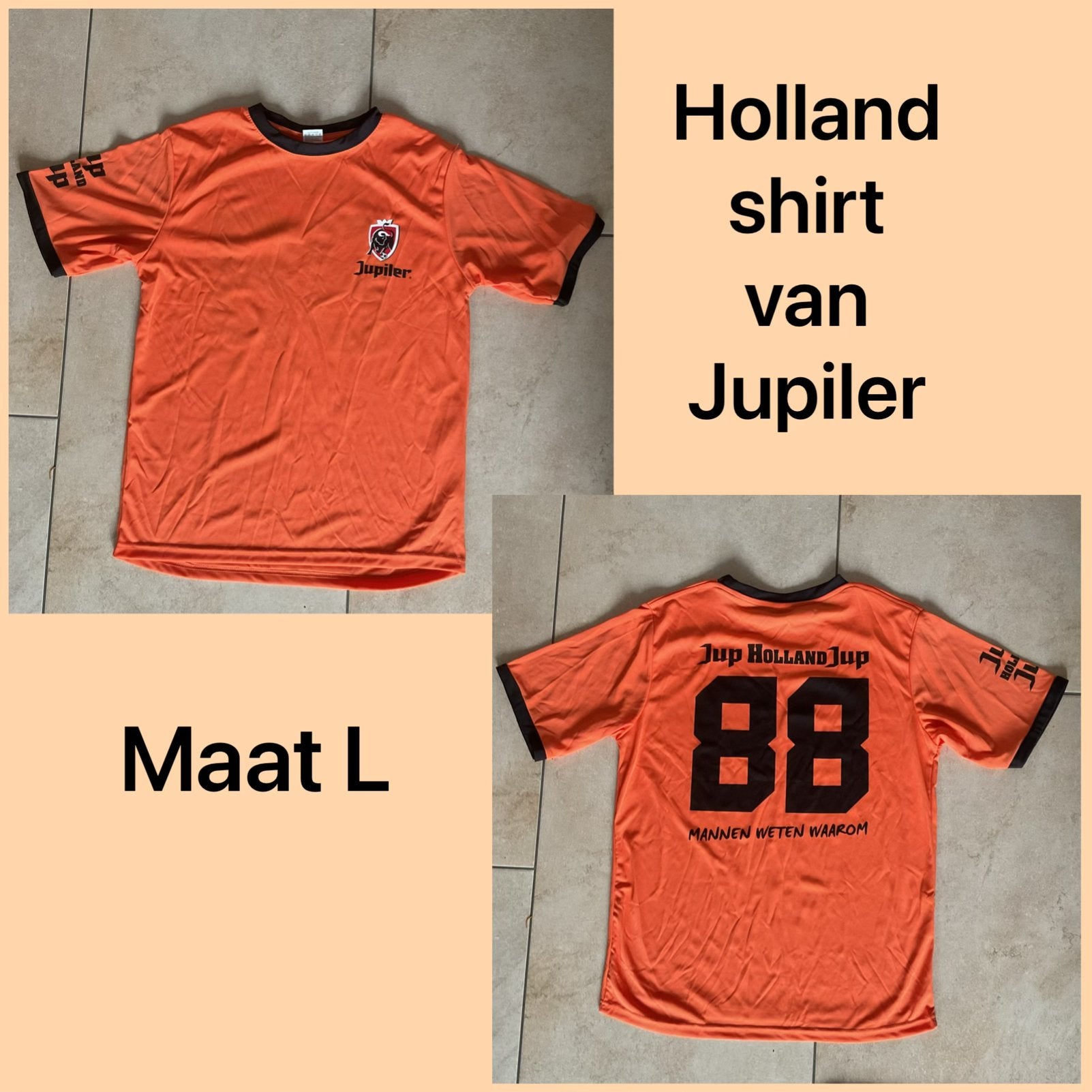 Holland shirt L, Ophalen, Zo goed als nieuw, Maat 52/54 (L), Oranje