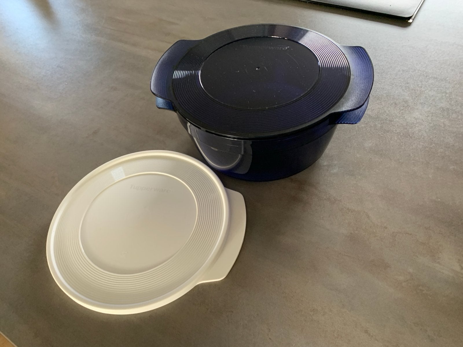 Tupperware Microcook 1,5 liter - Magnetronbestendig, Gebruikt, Tupperware, Blauw, 1,5 liter