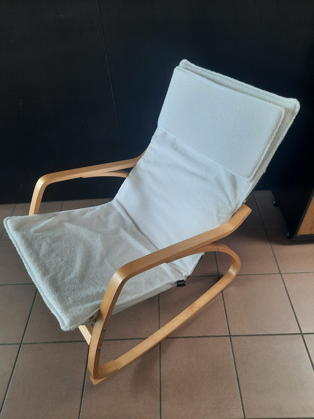 Schommelstoel Teddy Wit, Huis en Inrichting, Stoelen, Ophalen, Modern, Scandinavisch, Wit, Zo goed als nieuw