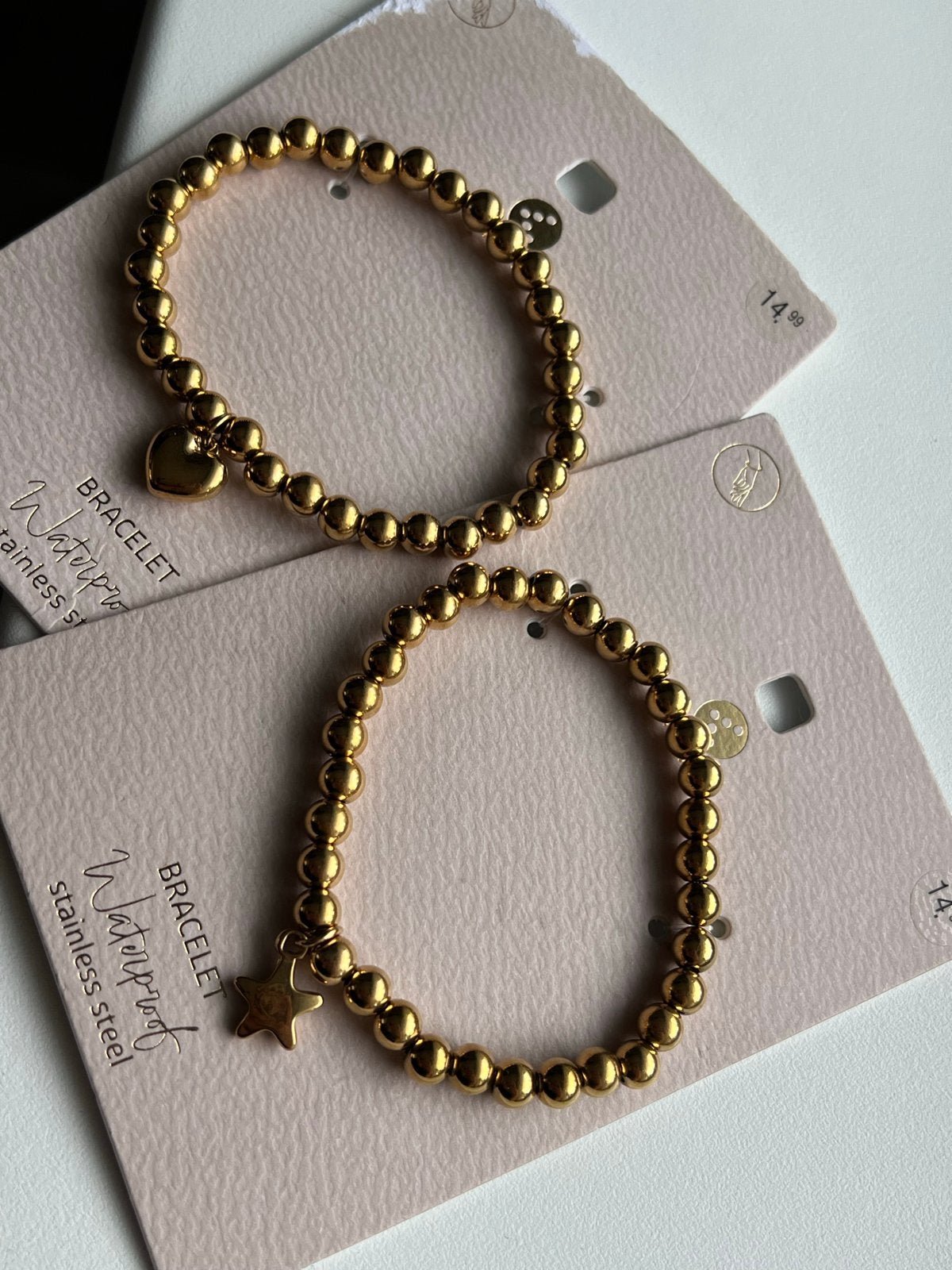 2 Gouden Armbandjes My Jewellery look a like stainless Nieuw, Overige materialen, Nieuw, Ophalen of Verzenden, Met bedels of kralen