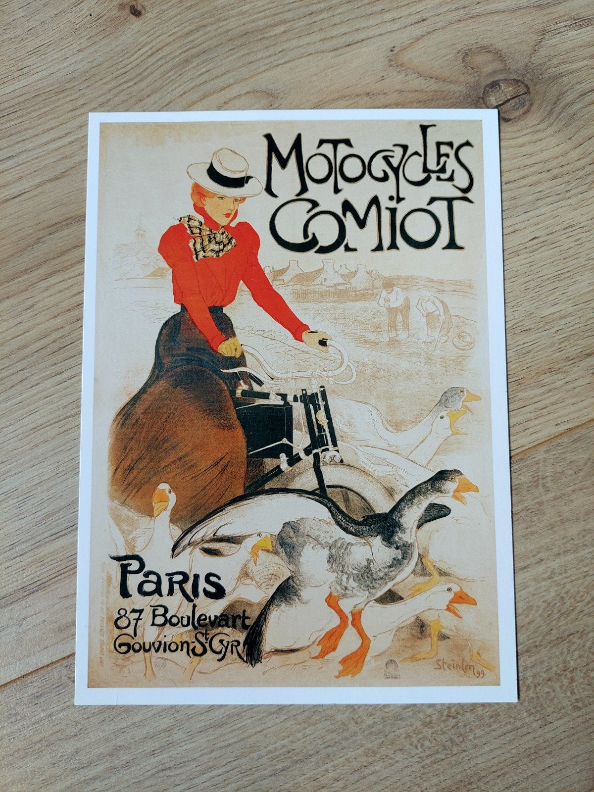 Motocycles Comiot Paris-kaart, Ophalen of Verzenden, Zo goed als nieuw, Papier/karton