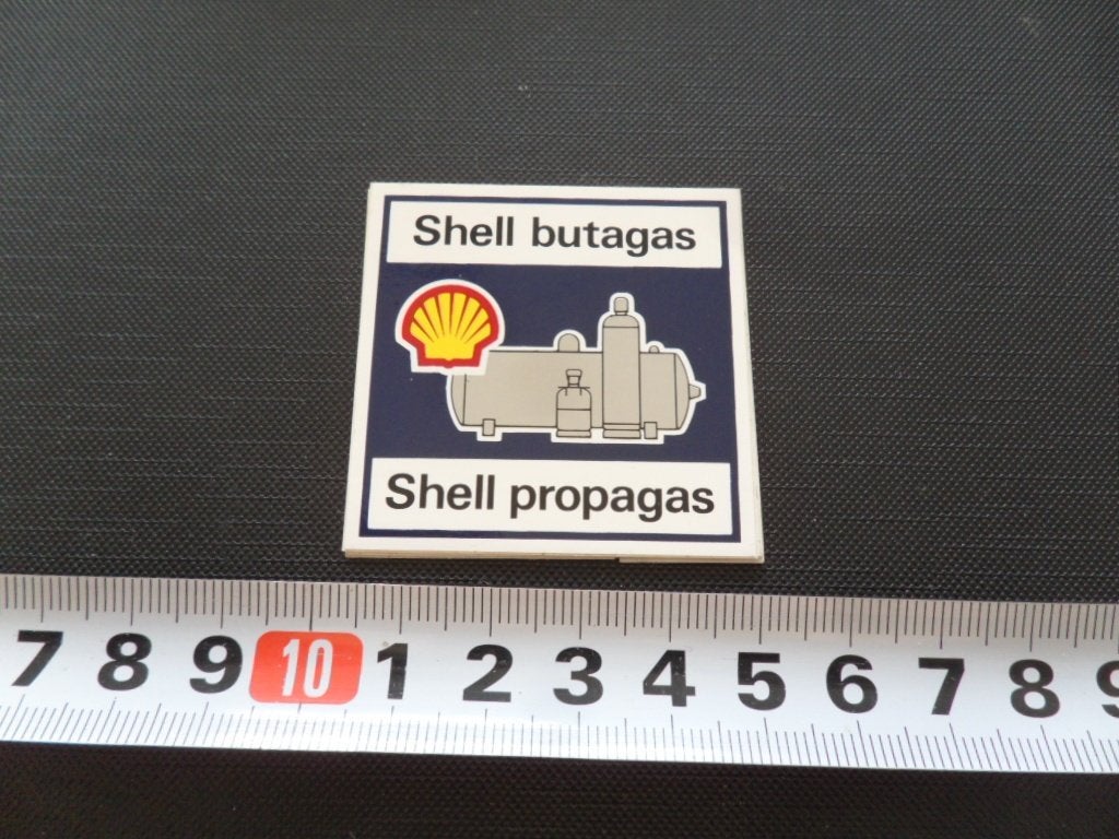 sticker SHELL butagas  prppagas  klein, Verzamelen, Ophalen, Zo goed als nieuw