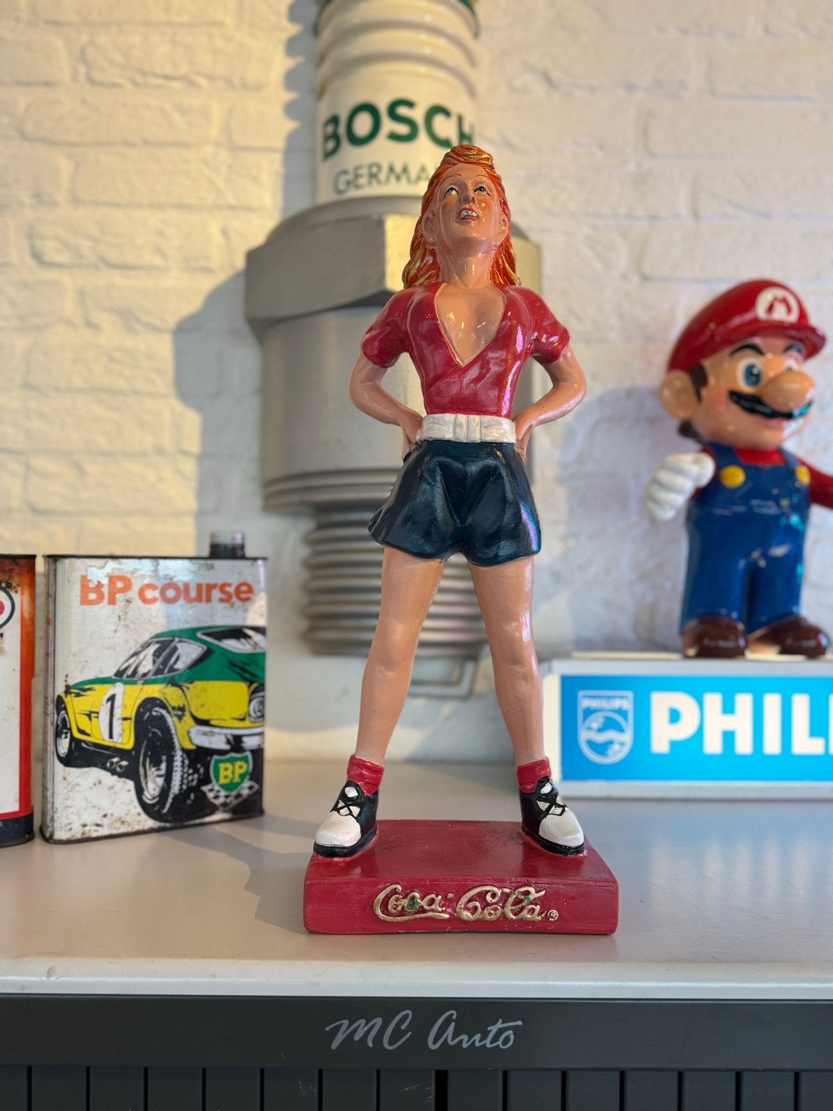 Vintage Coca-Cola Pin-up Meisje Beeldje - Decoratie, Verzamelen, Beelden en Beeldjes, Ophalen, Gebruikt, Mens