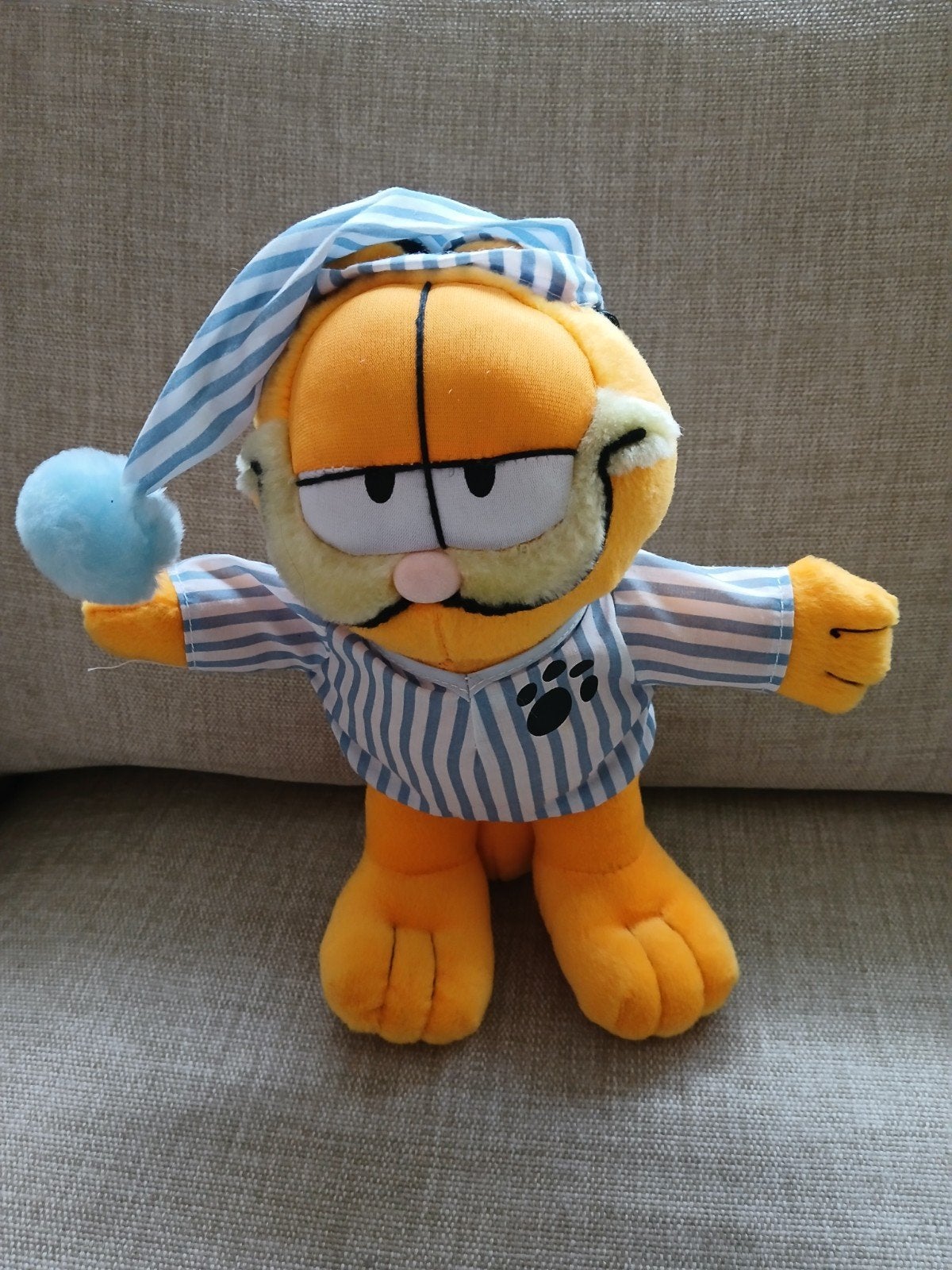 Garfield knuffel in Pyjama., Kikker, Ophalen of Verzenden, Zo goed als nieuw, Middelgroot (20 tot 80 cm)