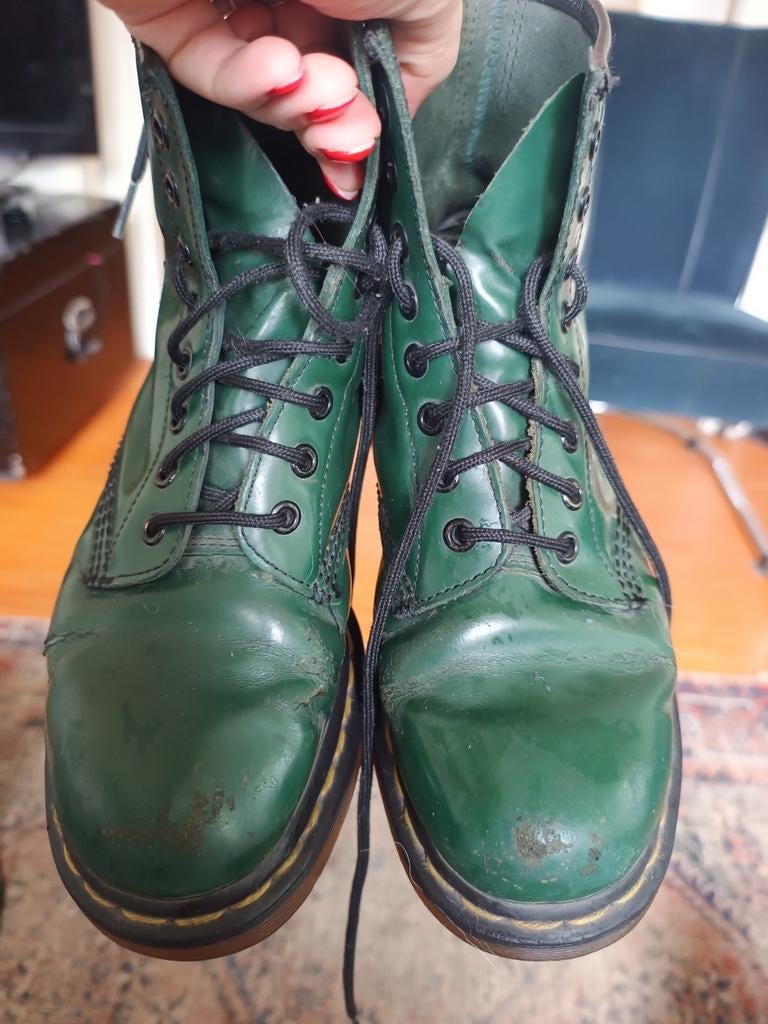 Dr. Martens laarzen maat 38 - Groen, Lage of Enkellaarzen, Ophalen of Verzenden, Dr. Martens, Gedragen