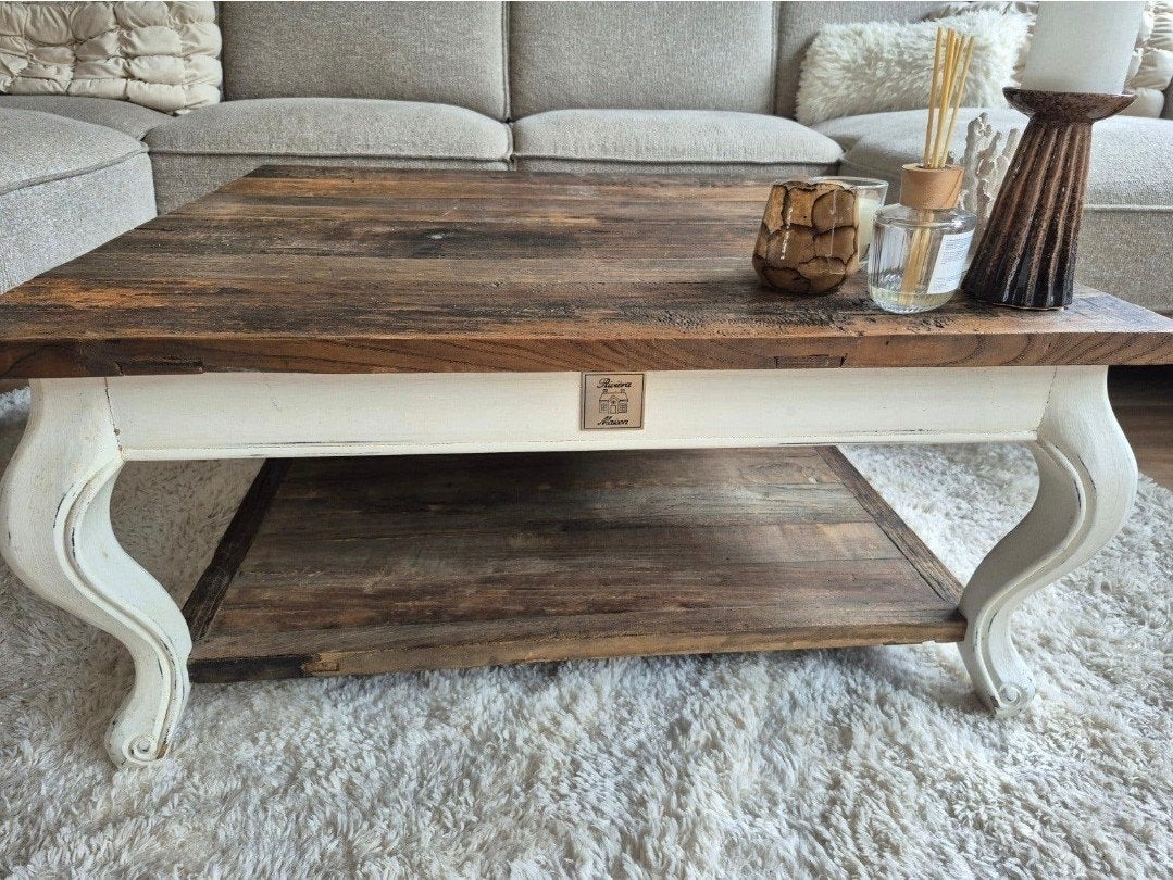 Riviera Maison Salontafel - Landelijke Stijl, Ophalen, Gebruikt, 50 tot 100 cm, Vierkant