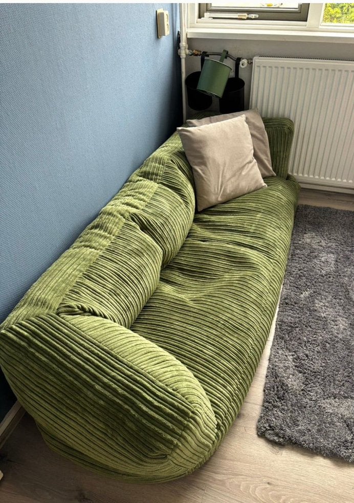 Groene zitzak bank Big bertha “Albert”, Ophalen, Zo goed als nieuw, Kunststof