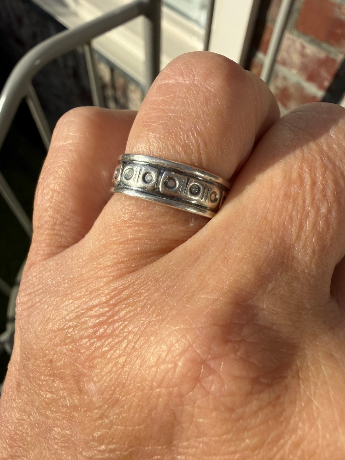 R196/ Zilveren KALEVALA KORU ring FINLAND 17 1/2, Sieraden, Tassen en Uiterlijk, Ringen, Gebruikt, Verzenden, X, Dame