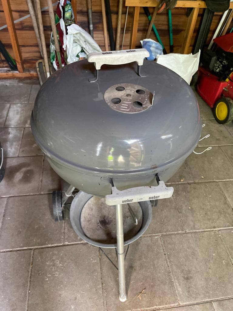 Weber barbecue 47 cm grijs met extra wokpan, Tuin en Terras, Barbecue-accessoires, Gebruikt, Ophalen