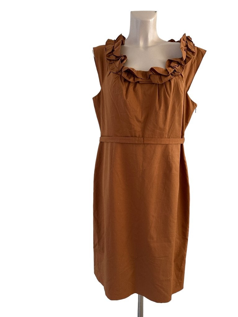 Elie Tahari jurk XL, Bruin, Maat 46/48 (XL) of groter, Ophalen of Verzenden, Zo goed als nieuw