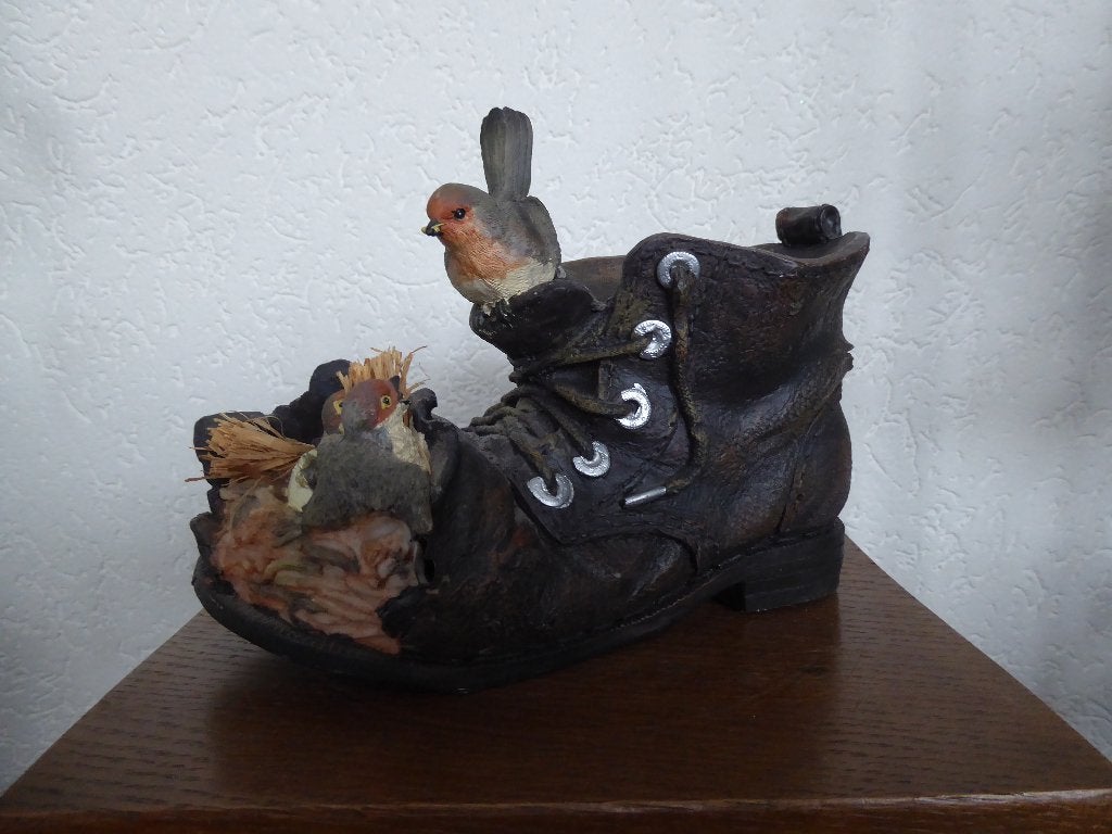 schoen met vogels en nest, Ophalen of Verzenden, Zo goed als nieuw, Dier