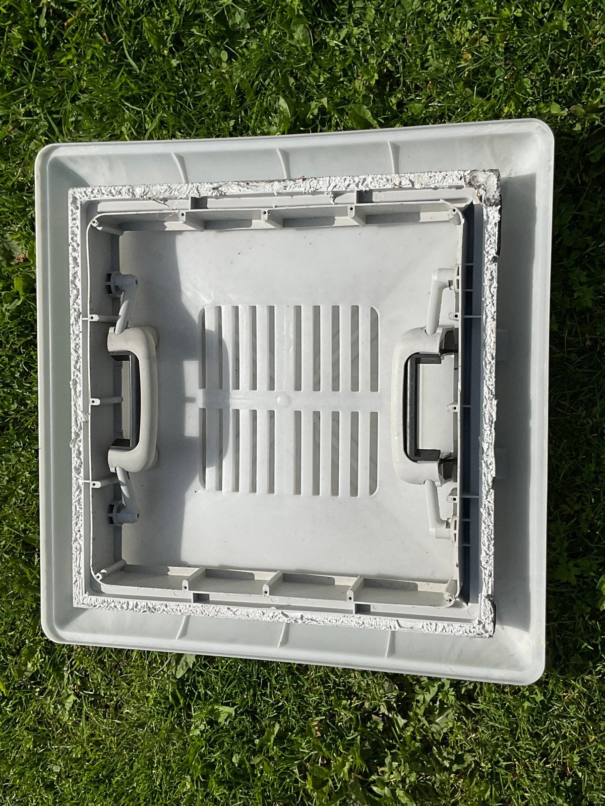 Caravan camper knaus dakluik 40x40 cm compleet grijs, Ophalen of Verzenden, Zo goed als nieuw