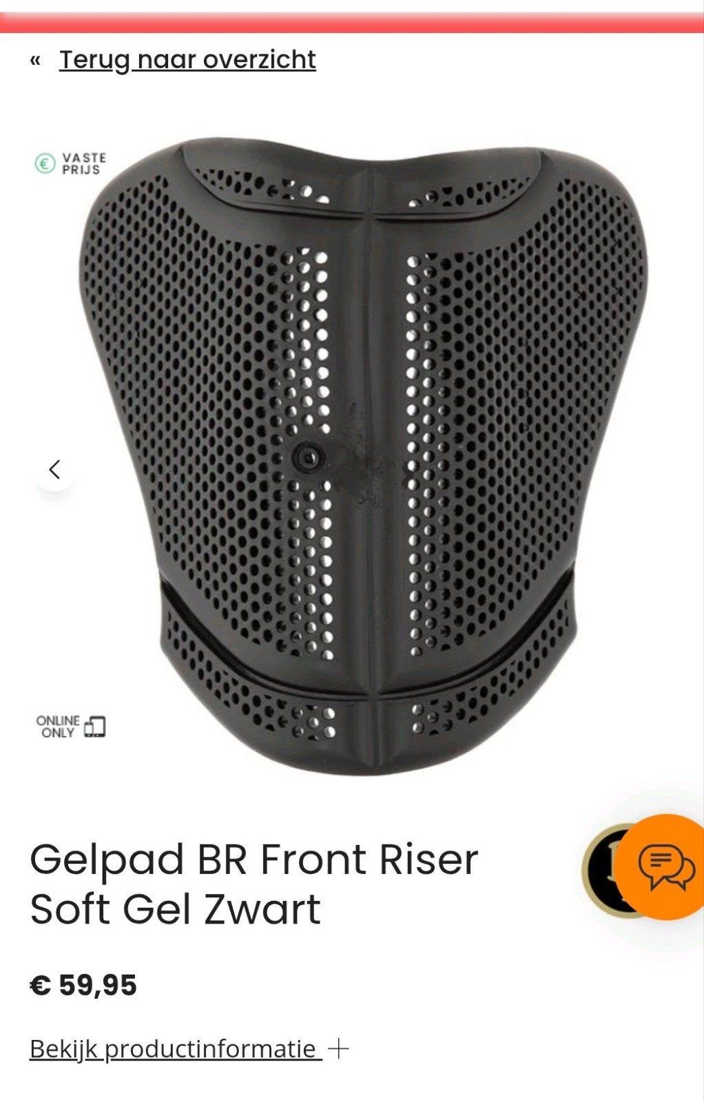 BR Gelpad Back Riser Soft Gel – Zwart – Anatomische Zadelond, Dieren en Toebehoren, Full (L), BR, Schoftbescherming, Ophalen of Verzenden