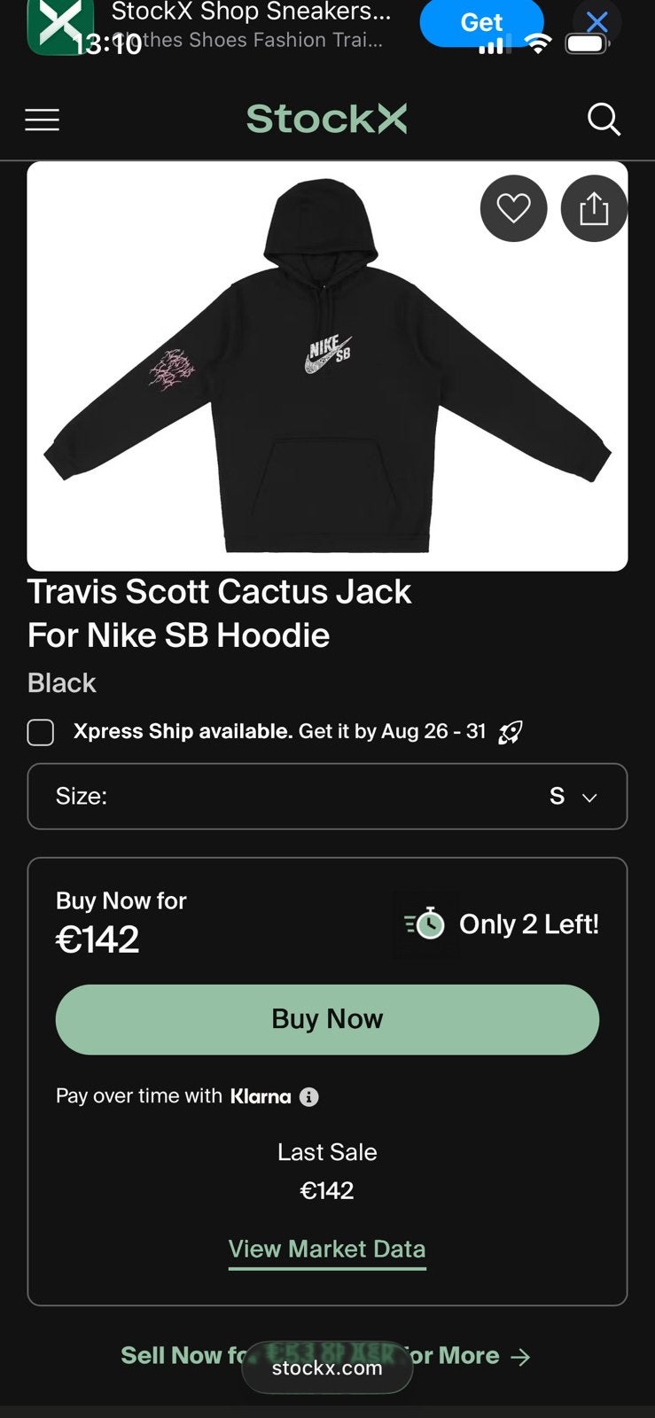 Travis Scott Cactus Jack x Nike SB Hoodie — Black, Tickets en Kaartjes, Concerten | R&B en Hiphop, Eén persoon