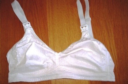BH 80D Prenatal wit met beige in goede staat, Prenatal, Ophalen of Verzenden, Wit, BH