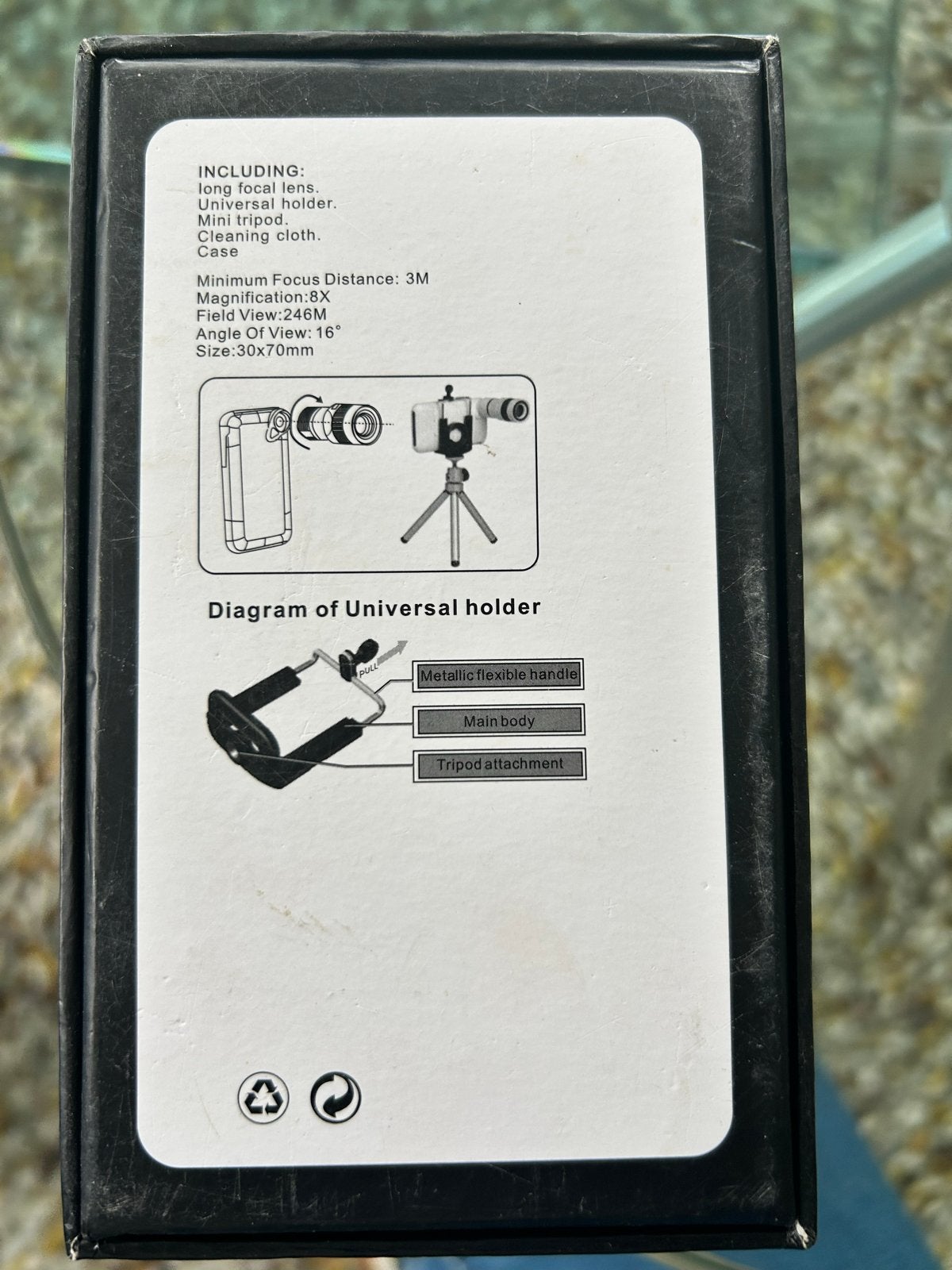 Telelens voor smartphone met statief en houder, Overige merken, Beschermhoes/tas, Telelens, Ophalen of Verzenden