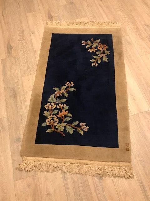wollen kleed 100% wol tapijt vloerkleed, Ophalen, Blauw, 50 tot 100 cm, Zo goed als nieuw