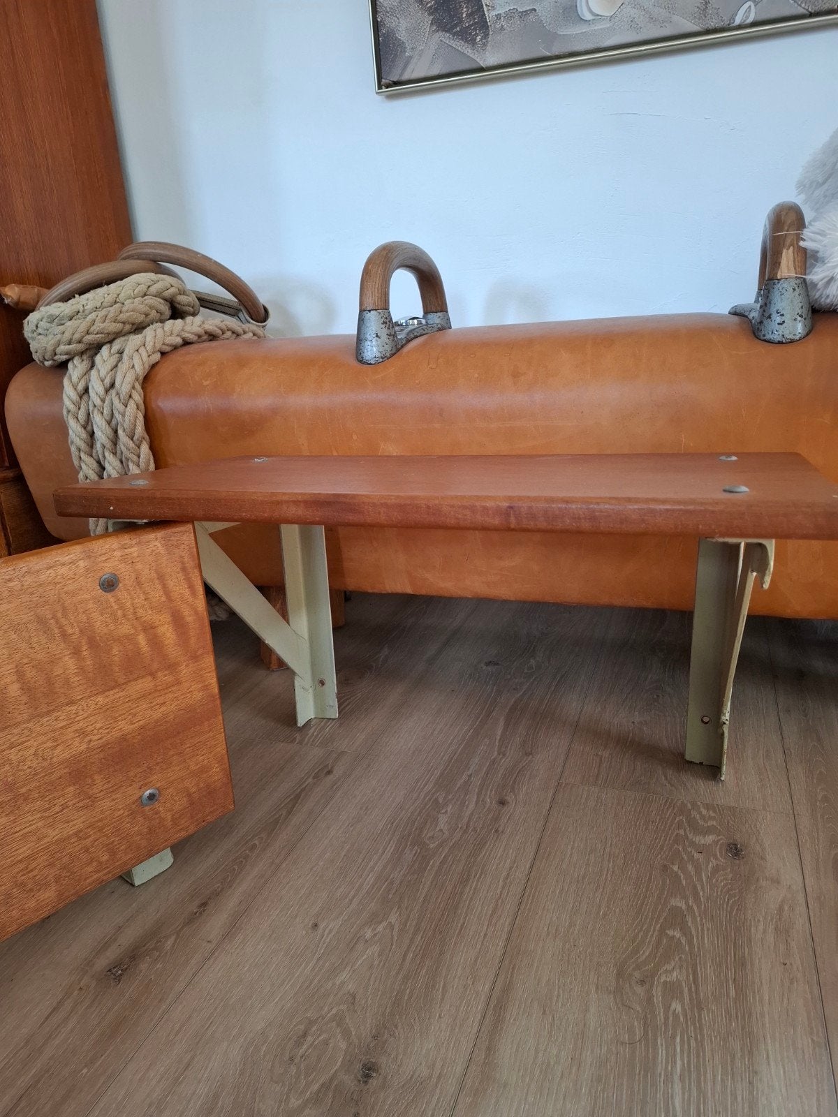 Brocante gymzaal bankjes, Ophalen of Verzenden, Gebruikt