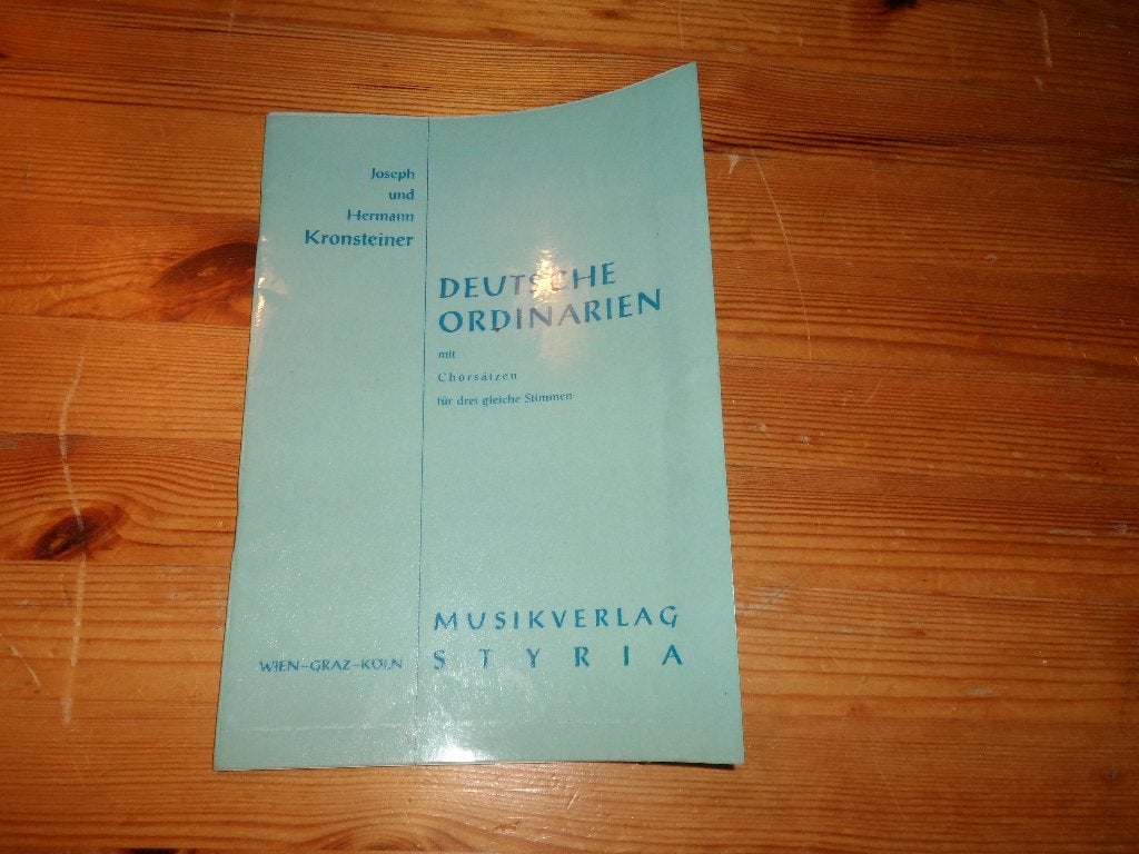J. En h. Kronsteiner - deutsche ordinarien, Gebruikt, Koor, Ophalen of Verzenden, Religie en Gospel