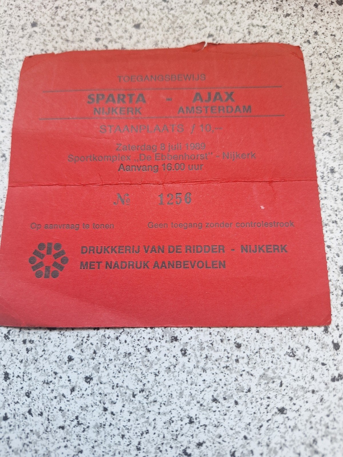 sparta Nijkerk ajax, Ophalen of Verzenden, Gebruikt, Ajax, Overige typen