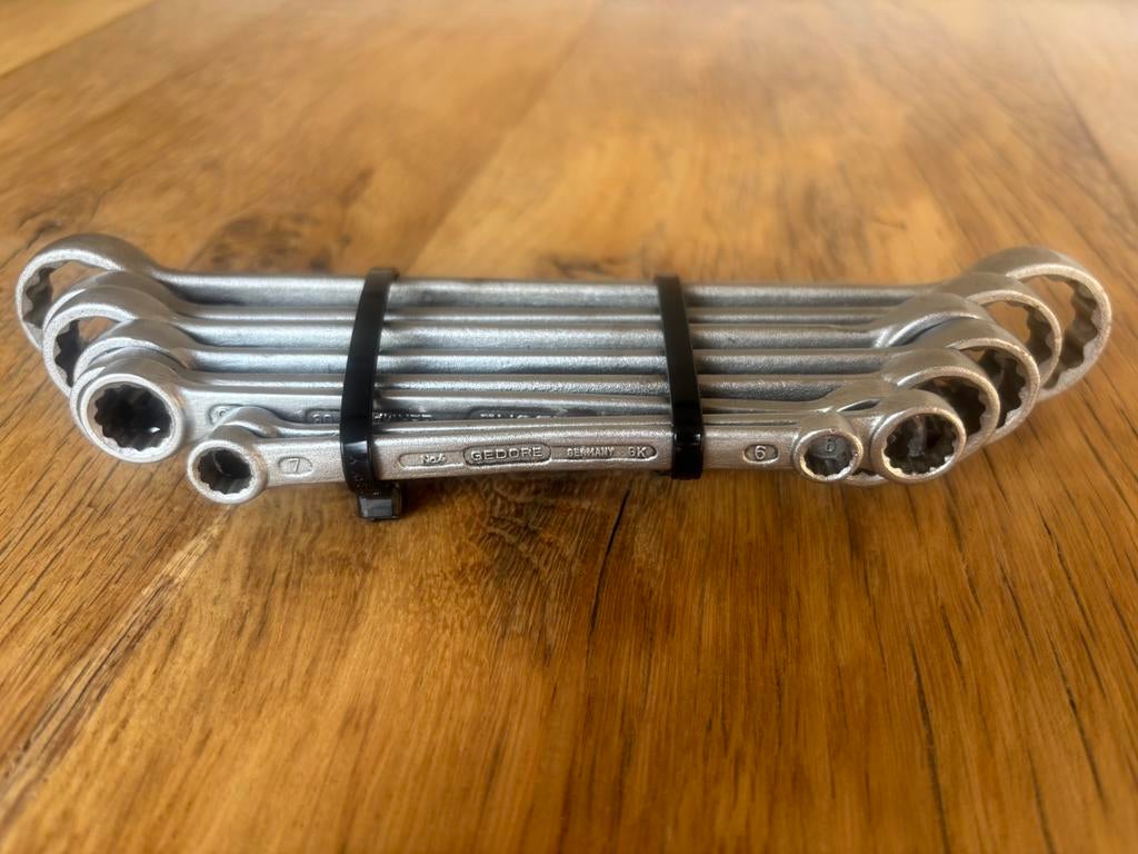 GEDORE 4-8 Tweezijdige Ringsleutelset - 8 delig, Auto diversen, Autogereedschap, Ophalen of Verzenden, Gebruikt