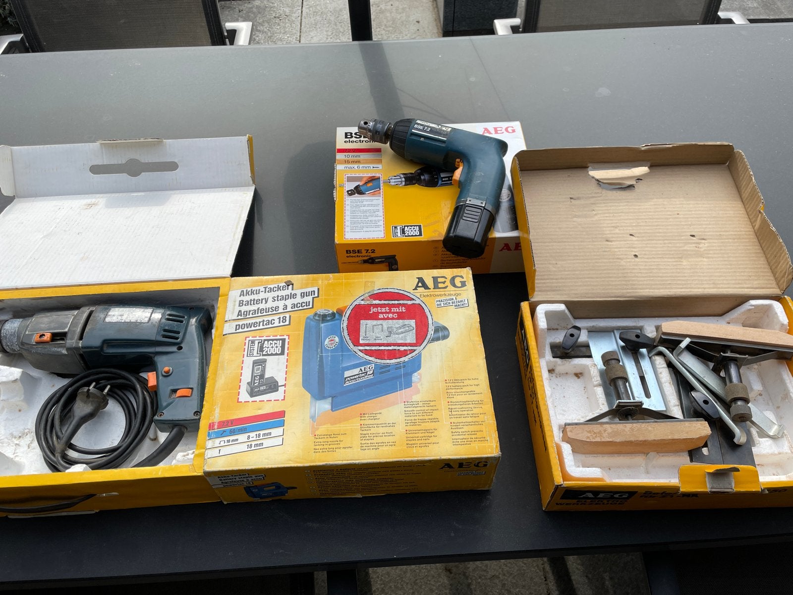 Diverse AEG gereedschappen: Boormachine, Tacker, Schroefmach, Ophalen, Gebruikt, Overige typen