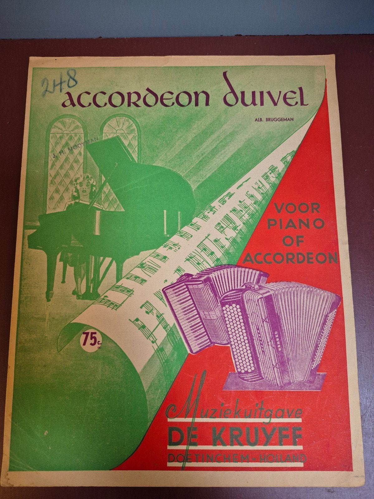 Accordeon Duivel - Bladmuziek voor Piano of Accordeon, Muziek en Instrumenten, Bladmuziek, Ophalen of Verzenden