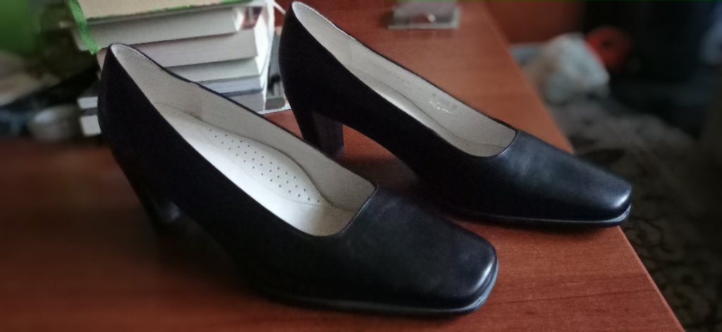 Zwarte Ecco pumps, Leer. maat 40, Ecco, Pumps, Zwart, Ophalen of Verzenden